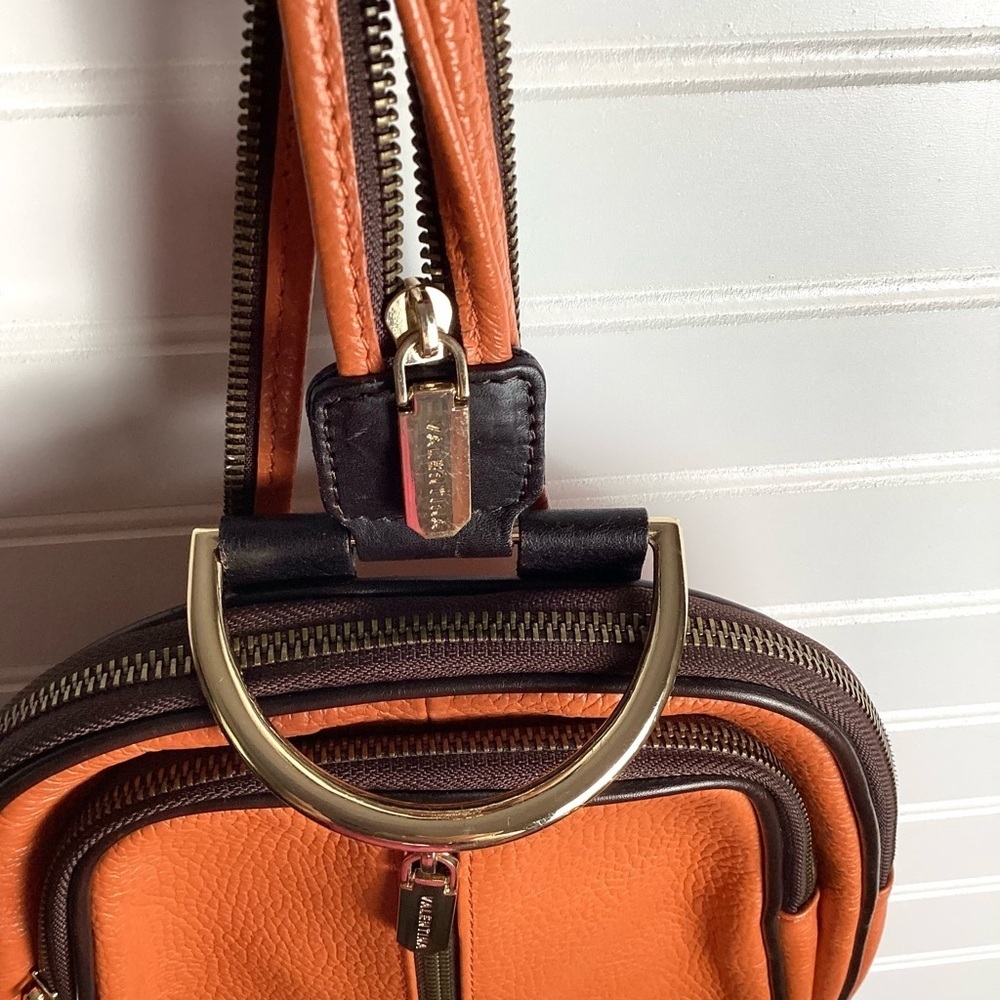 Valentina Backpack converter Purse BrownWith Black Trim Excellent Condition - Picture 13 of 14